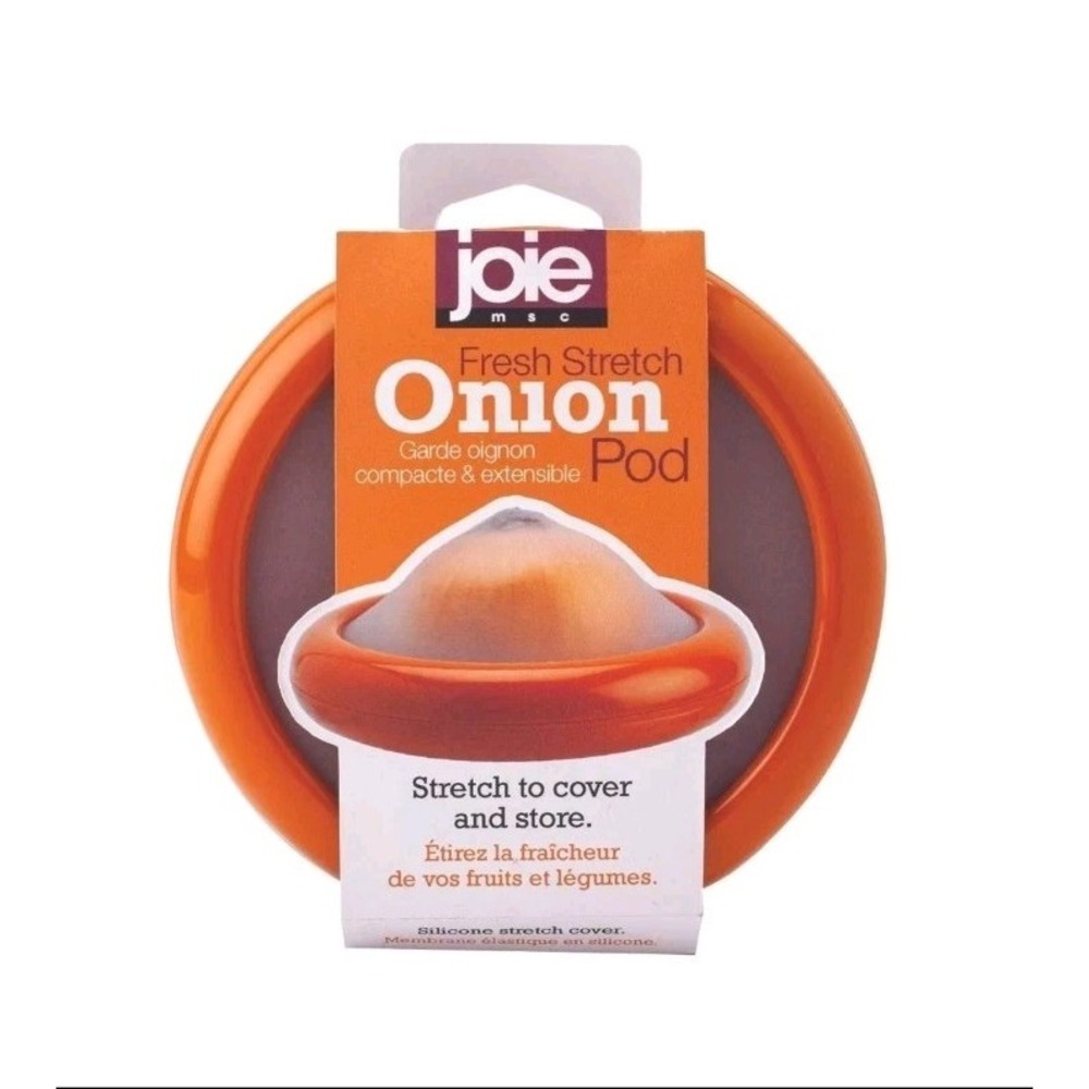 Onion Food Saver Stretch Pod, Silicone, One Size, Orange, 1 Count